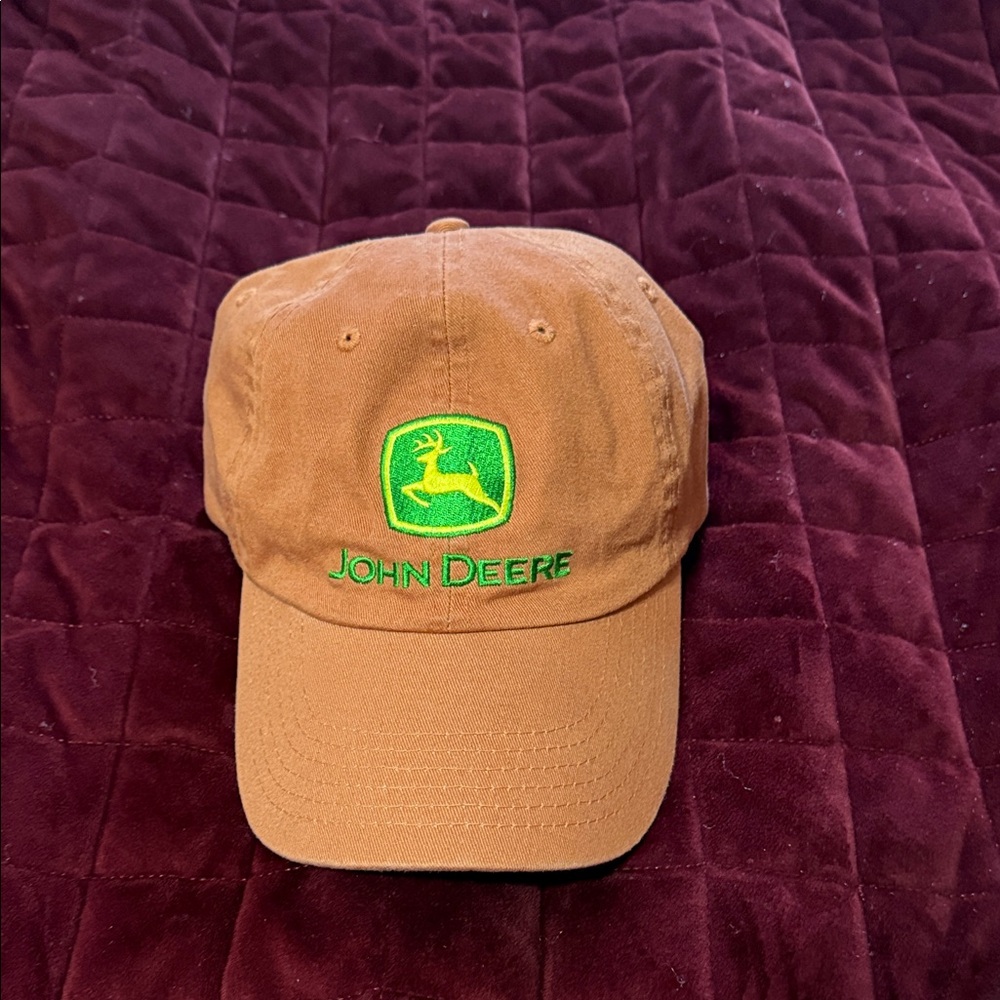 John Deere Brown Cap with Green Logo